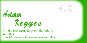 adam kegyes business card